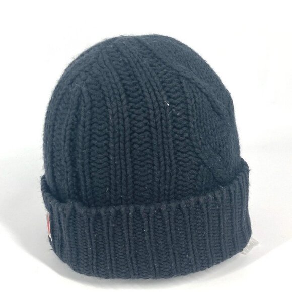 LOUIS VUITTON M75377 LV logo beanie knit cap Knit hat wool Black - Picture 8 of 16